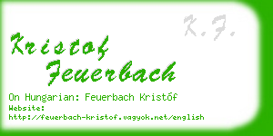kristof feuerbach business card